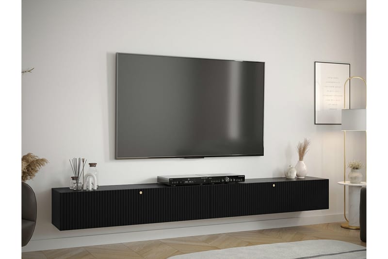 Tv-skåp Dunvegan 300 cm - Svart - TV-skåp