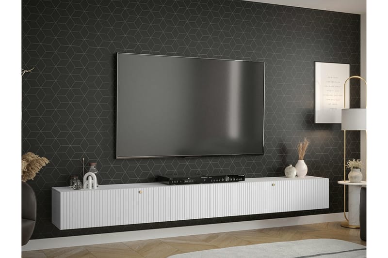 Tv-skåp Dunvegan 300 cm - Vit - TV-skåp