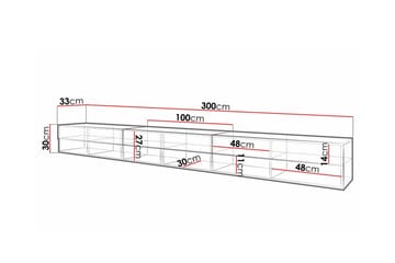 Galbally Tv-skåp 300 cm Brown - Möbler - TV- & Mediamöbler - TV-skåp