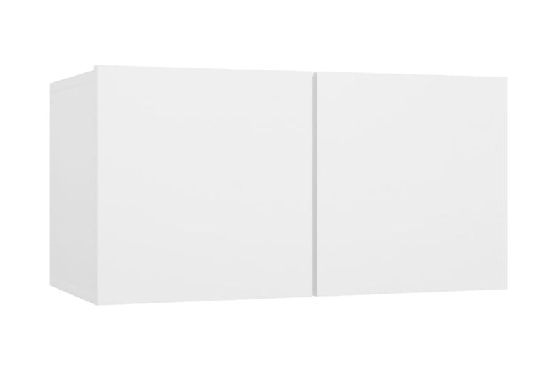 Hängande TV-skåp 2 st vit 60x30x30 cm - Vit - TV-skåp