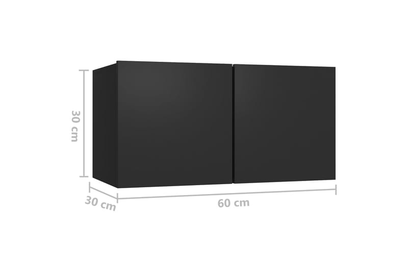 Hängande TV-skåp svart 60x30x30 cm - Svart - TV-skåp