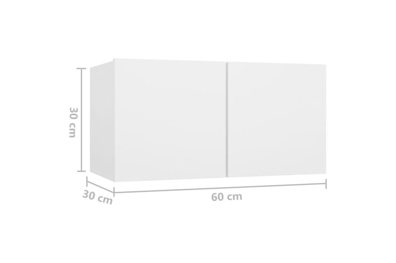 Hängande TV-skåp vit 60x30x30 cm - Vit - TV-skåp