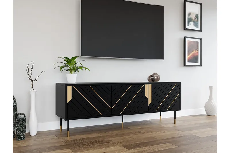 Juniskär Tv-skåp 154 cm - Svart - Möbler - TV- & Mediamöbler - TV-skåp