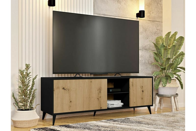 Tv-skåp Kintore 150 cm - Svart - TV-skåp