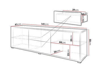 Kintore Tv-skåp 141 cm - Möbler - TV- & Mediamöbler - TV bänk & mediabänk