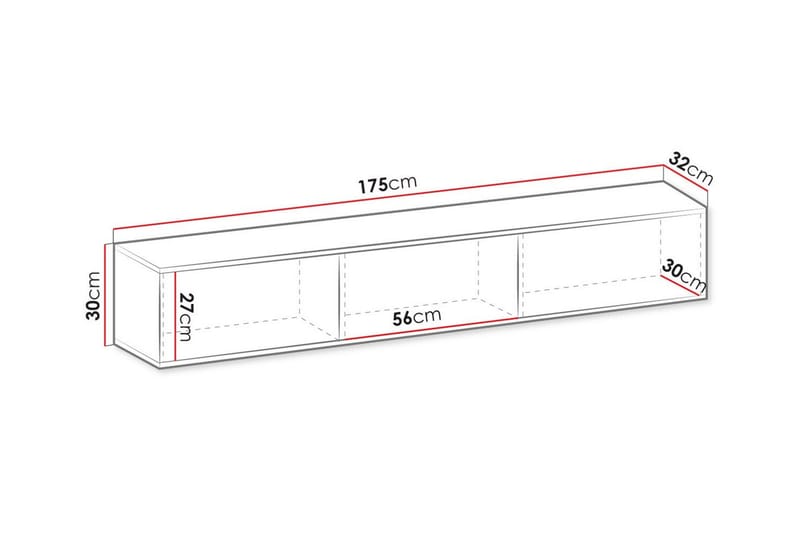 Klinkerville Tv-skåp 175 cm - Cream - Möbler - TV- & Mediamöbler - TV-skåp
