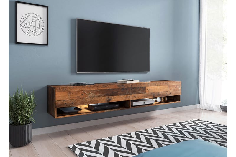 Tv-skåp Bulvine 180 cm RGB LED - Natur - Möbler - TV- & Mediamöbler - TV-skåp