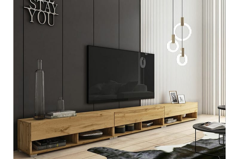 Tv-skåp Galbally 300 cm - Brun - Möbler - TV- & Mediamöbler - TV-skåp