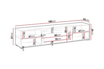 Tv-skåp Juniskär 180 cm - Svart - Möbler - TV- & Mediamöbler - TV-skåp