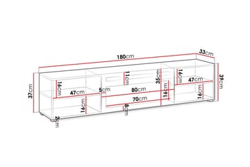 Tv-skåp Juniskär 180 cm - Vit - Möbler - TV- & Mediamöbler - TV-skåp