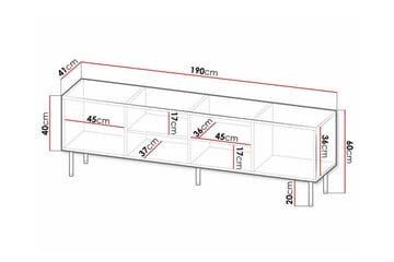 Tv-skåp Juniskär 190 cm - Svart - Möbler - TV- & Mediamöbler - TV-skåp