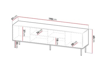 Tv-skåp Juniskär 190 cm - Svart - Möbler - TV- & Mediamöbler - TV-skåp