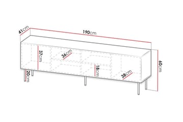 Tv-skåp Juniskär 190 cm - Vit - Möbler - TV- & Mediamöbler - TV-skåp