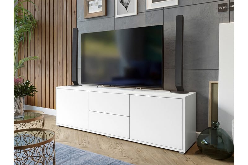 Tv-skåp Kintore 141 cm - Vit - Möbler - TV- & Mediamöbler - TV-skåp