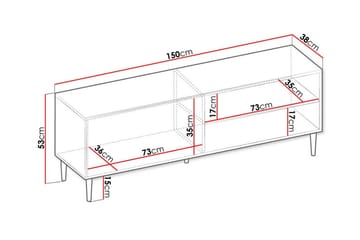 Tv-skåp Kintore 150 cm - Vit - Möbler - TV- & Mediamöbler - TV-skåp