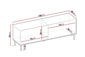 Tv-skåp Kintore 150 cm - Vit - Möbler - TV- & Mediamöbler - TV-skåp
