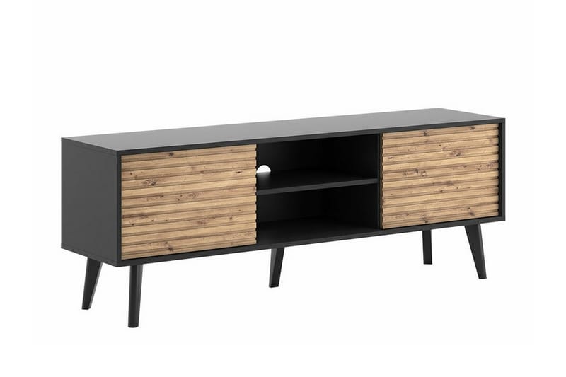 Tv-skåp Klinkerville 154 cm - Svart - Möbler - TV- & Mediamöbler - TV-skåp