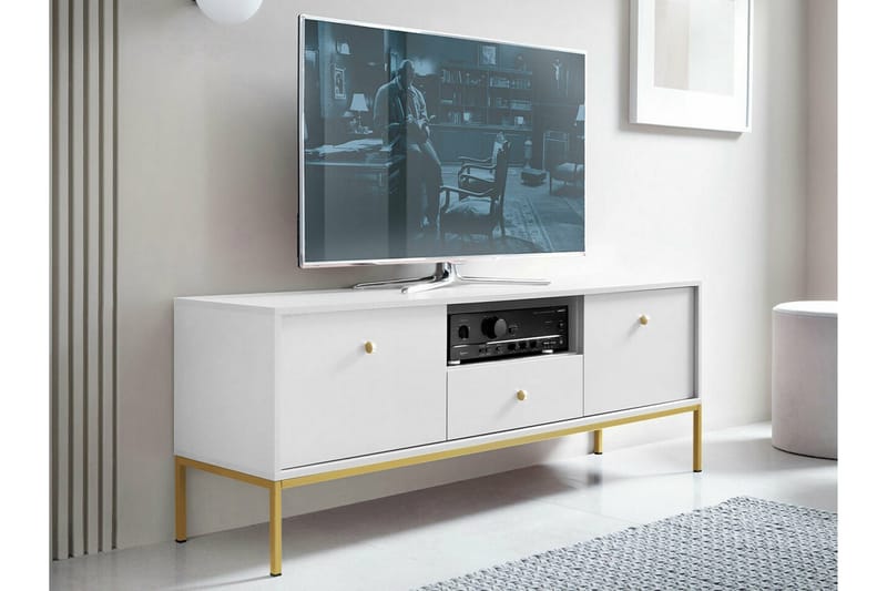 Tv-skåp Klinkerville 154 cm - Vit - Möbler - TV- & Mediamöbler - TV-skåp