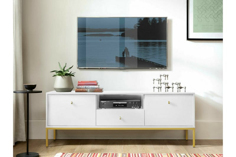 Tv-skåp Klinkerville 154 cm - Vit - Möbler - TV- & Mediamöbler - TV-skåp