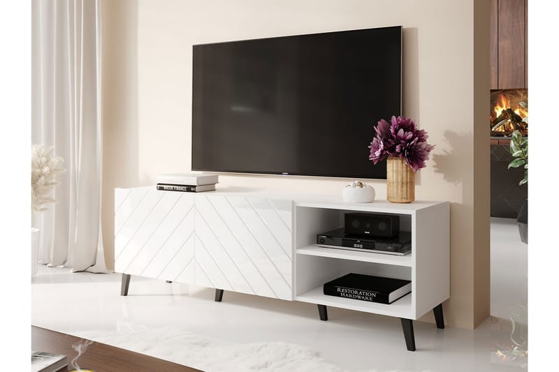 Tv-skåp Melesse 150 cm - Vit - Möbler - TV- & Mediamöbler - TV-skåp