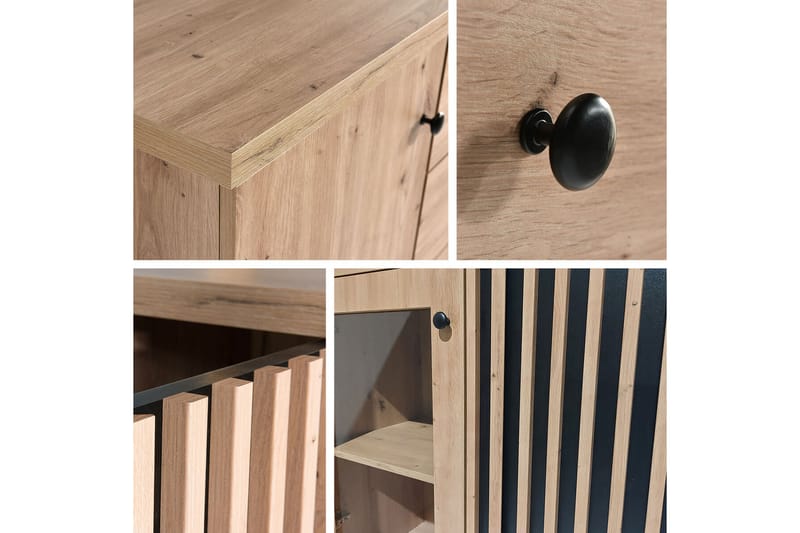 Tv-skåp Rosehall 124 cm - Svart - Möbler - TV- & Mediamöbler - TV-skåp