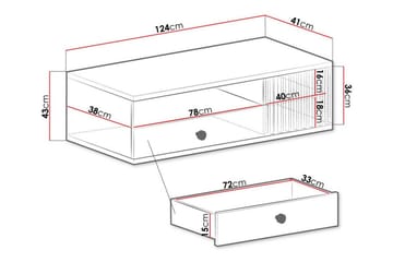 Tv-skåp Rosehall 124 cm - Svart - Möbler - TV- & Mediamöbler - TV-skåp