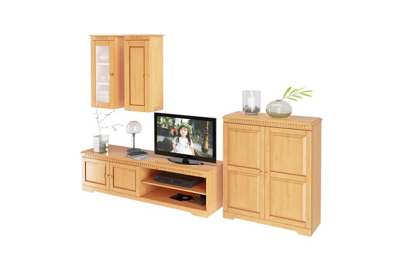 Väggenhet Cubrix Set om 4 Betsad/Vax - Betsad/Vax - Möbler - TV- & Mediam�öbler - TV-möbelset