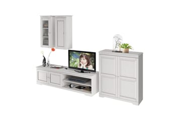 Väggenhet Cubrix Set om 4 Vit/Lack - Vit/Lack - Möbler - TV- & Mediamöbler - TV-möbelset