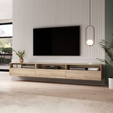 Vägghängd Tv-bänk Baros 3 fällbar dörr - San Remo Ek Ljus Laminat - Möbler - TV- & Mediamöbler - TV bänk & mediabänk