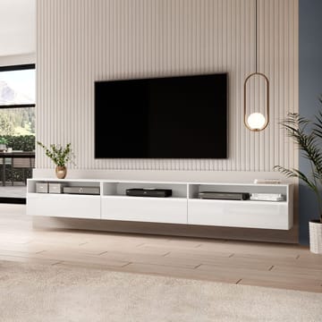 Vägghängd Tv-bänk Baros 3 fällbar dörr - Vit Laminat - Möbler - TV- & Mediamöbler - TV bänk & mediabänk