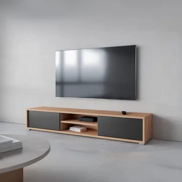 Vägghängd TV-bänk Frida 2 luckor upp - Antracit - Möbler - TV- & Mediamöbler - TV bänk & mediabänk