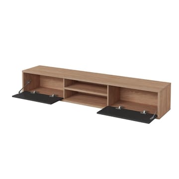 Vägghängd TV-bänk Frida 2 luckor upp - Antracit - Möbler - TV- & Mediamöbler - TV bänk & mediabänk