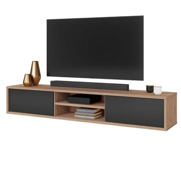 Vägghängd TV-bänk Frida 2 luckor upp - Antracit - Möbler - TV- & Mediamöbler - TV bänk & mediabänk