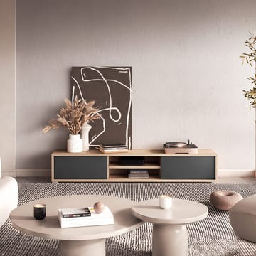 Vägghängd TV-bänk Frida 2 luckor upp - Antracit - Möbler - TV- & Mediamöbler - TV bänk & mediabänk