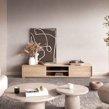 Vägghängd TV-bänk Frida 2 luckor upp - Oljad Ek - Möbler - TV- & Mediamöbler - TV b änk & mediabänk