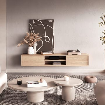 Vägghängd TV-bänk Frida 2 luckor upp - Oljad Ek - Möbler - TV- & Mediamöbler - TV bänk & mediabänk