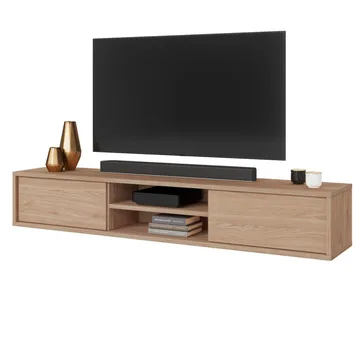 Vägghängd TV-bänk Frida 2 luckor upp - Oljad Ek - Möbler - TV- & Mediamöbler - TV bänk & mediabänk