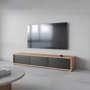 Vägghängd TV-bänk Frida 3 luckor upp - Antracit - Möbler - TV- & Mediamöbler - TV bänk & mediabänk