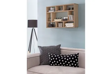 Vägghylla Wohnling melaminbelagd spånskiva, bokförvaring, väggmonterad, modern stil Sonoma - Sonoma - Förvaring - Hylla - Vägghylla