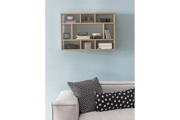 Vägghylla Wohnling melaminbelagd spånskiva, bokförvaring, väggmonterad, modern stil Sonoma - Sonoma - Förvaring - Hylla - Vägghylla