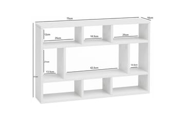 Vägghylla Wohnling melaminbelagd spånskiva, bokförvaring, väggmonterad, modern stil Vit - Vit - Möbler - TV- & Mediamöbler - TV-hylla