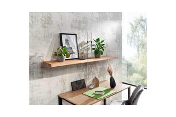Vägghylla Wohnling träkant, massivt trä, flytande hylla, lantlig stil 140 cm - 140 cm - Möbler - TV- & Mediamöbler - TV-hylla