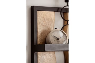 Vägghylla Wohnling Träkant Solid Trä Metallram med 4 Hyllor Industriell - Förvaring - Hylla - Vägghylla