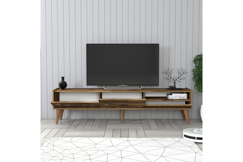Valensiya Tv-bänk 180 cm - Valnöt - Möbler - TV- & Mediamöbler - TV bänk & mediabänk