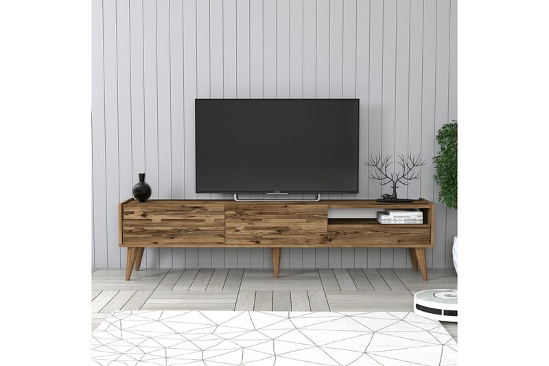 Valensiya Tv-bänk 180 cm - Valnöt - Möbler - TV- & Mediamöbler - TV bänk & mediabänk