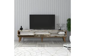 Valensiya Tv-bänk 180 cm - Valnöt/Vit - Möbler - TV- & Mediamöbler - TV bänk & mediabänk