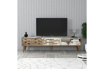 Valensiya Tv-bänk 180 cm - Valnöt/Vit - Möbler - TV- & Mediamöbler - TV bänk & mediabänk