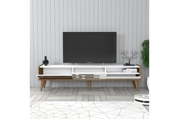 Valensiya Tv-bänk 180 cm - Valnöt/Vit - Möbler - TV- & Mediamöbler - TV bänk & mediabänk