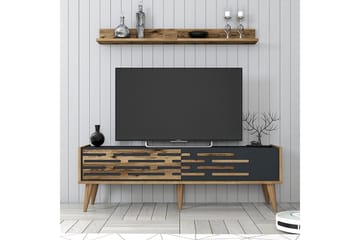 Valensiya Tv-möbelset 140x45 cm - Valnöt/Antracit - Möbler - TV- & Mediamöbler - TV-möbelset