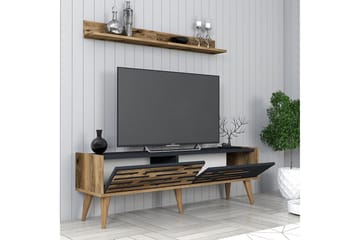 Valensiya Tv-möbelset 140x45 cm - Valnöt/Antracit - Möbler - TV- & Mediamöbler - TV-möbelset